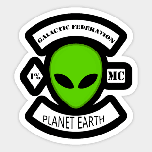 galactic federation motorcycle club Sticker